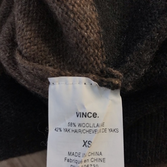 {Vince.} Brown striped slouchy sweater, XS - Picture 6 of 7